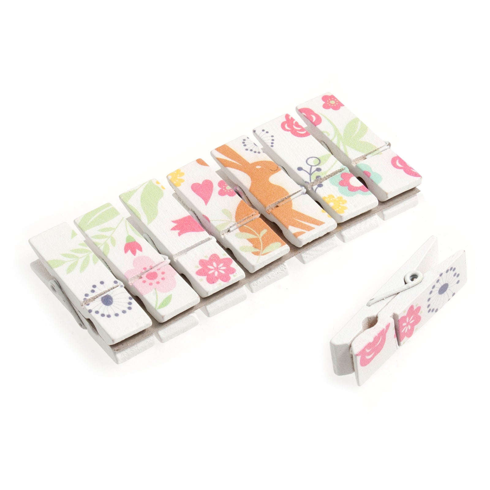 Mini Pegs: Rabbit Hare - 8pc | Buy Online from The Home Crafters