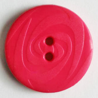19mm Button - Round 2 Hole Fancy Pattern - Pink