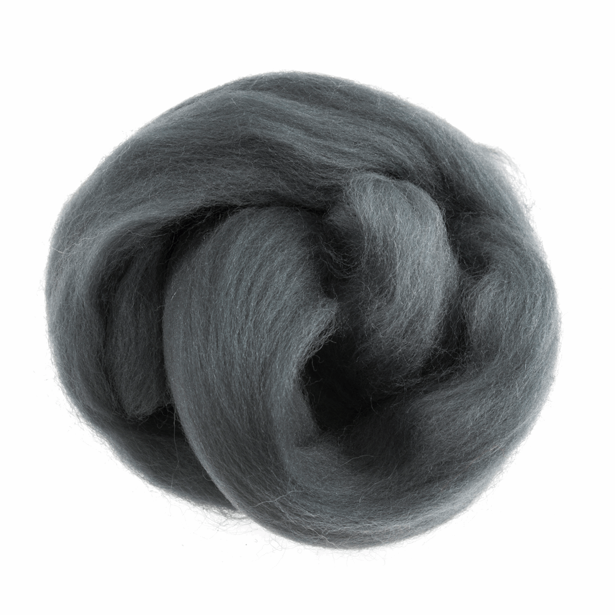 Natural Wool Roving: 10g: Dark Grey