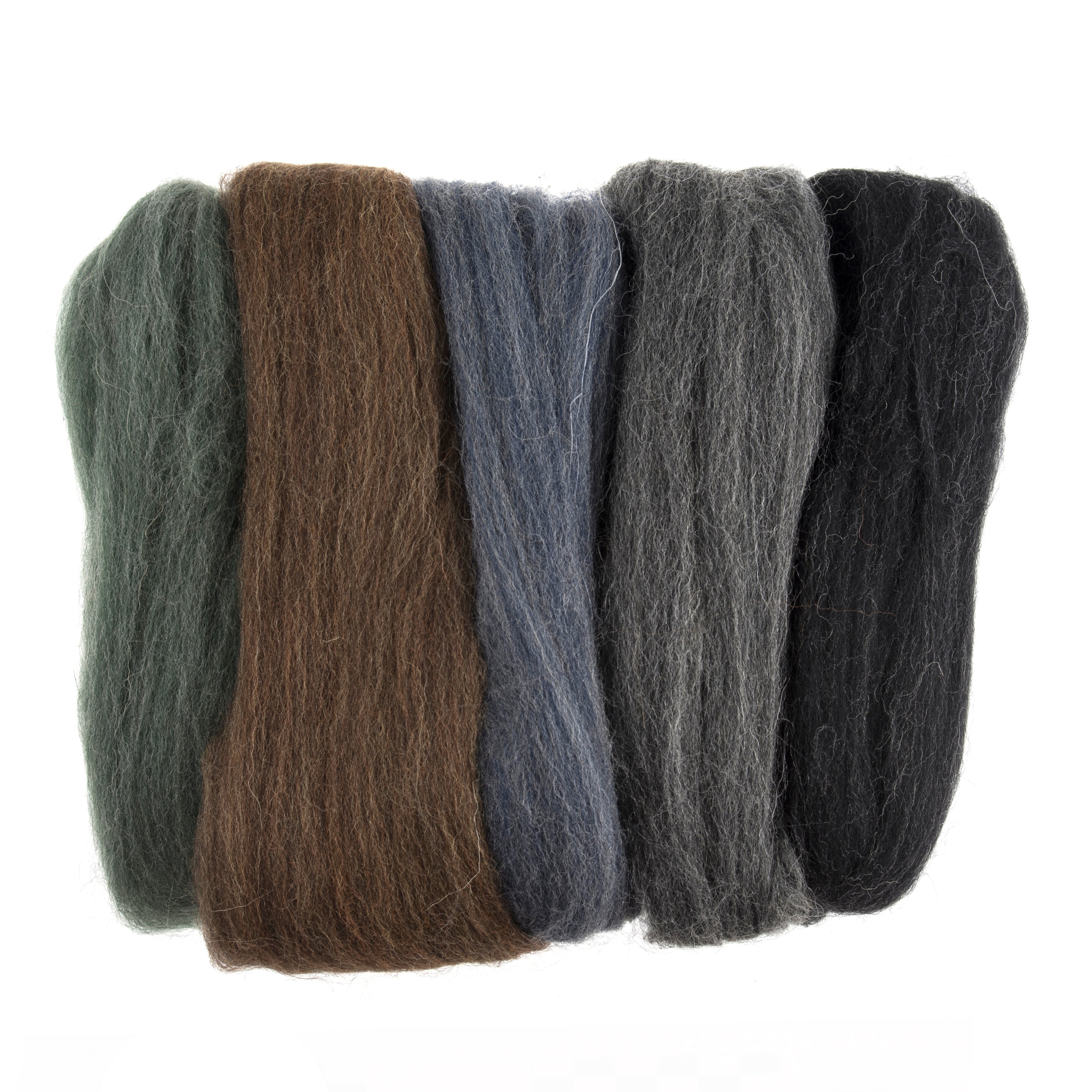 Natural Wool Roving: 50g: Assorted Melange