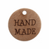 Wooden "Hand Made" Button Tag: 18mm