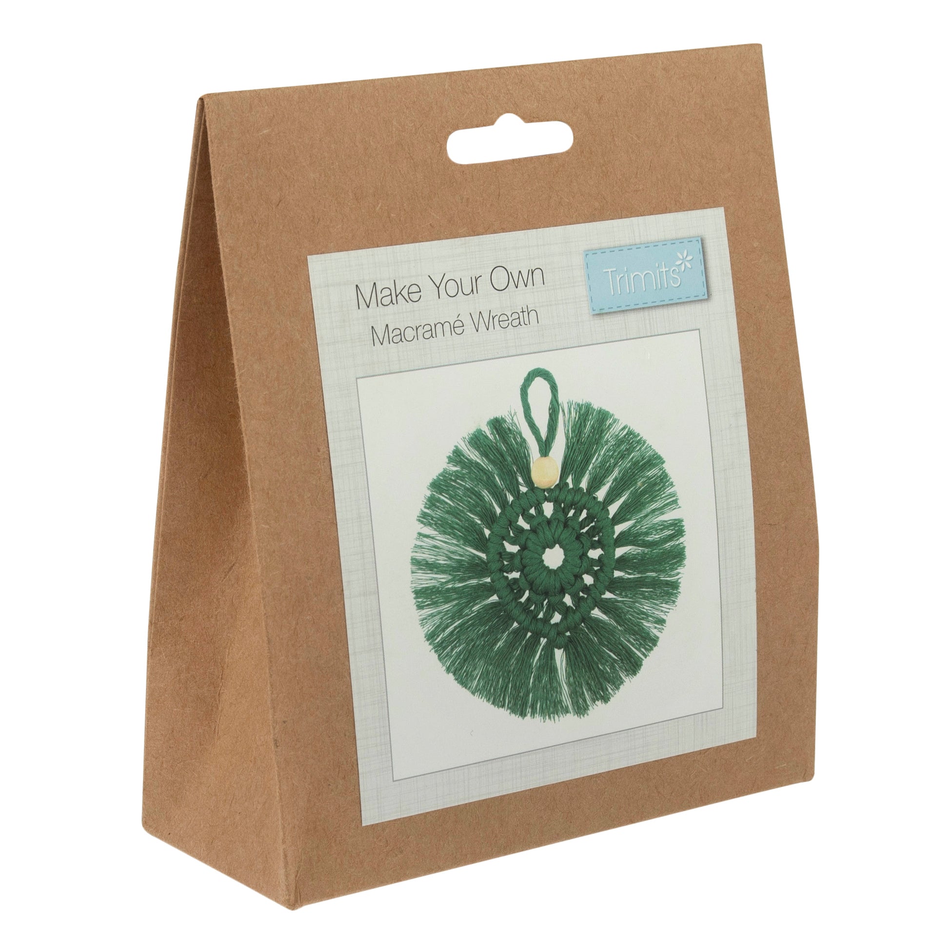 Trimits Macramé Kit: Green Wreath Decoration