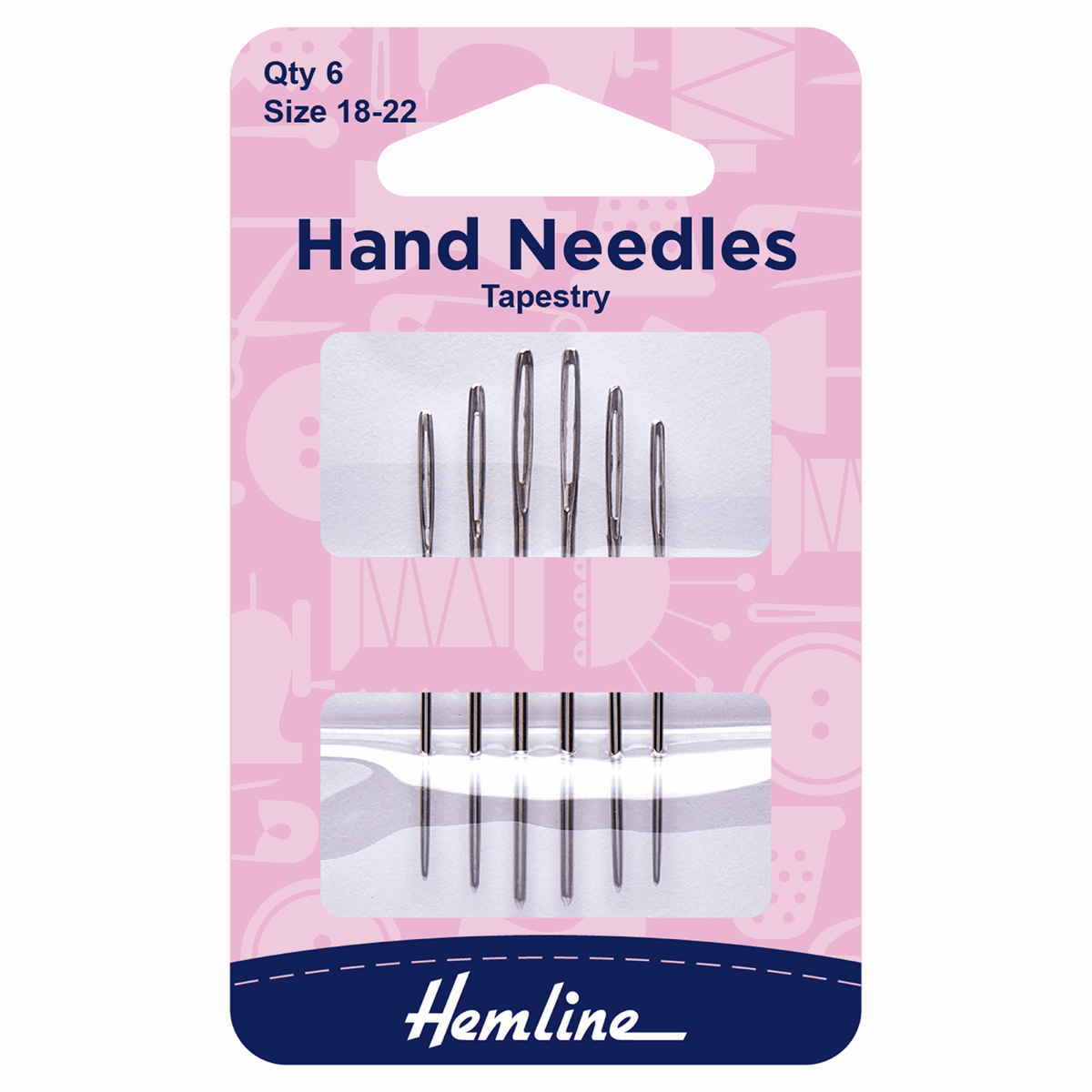 Hemline Hand Sewing Needles: Tapestry: Size 18-22