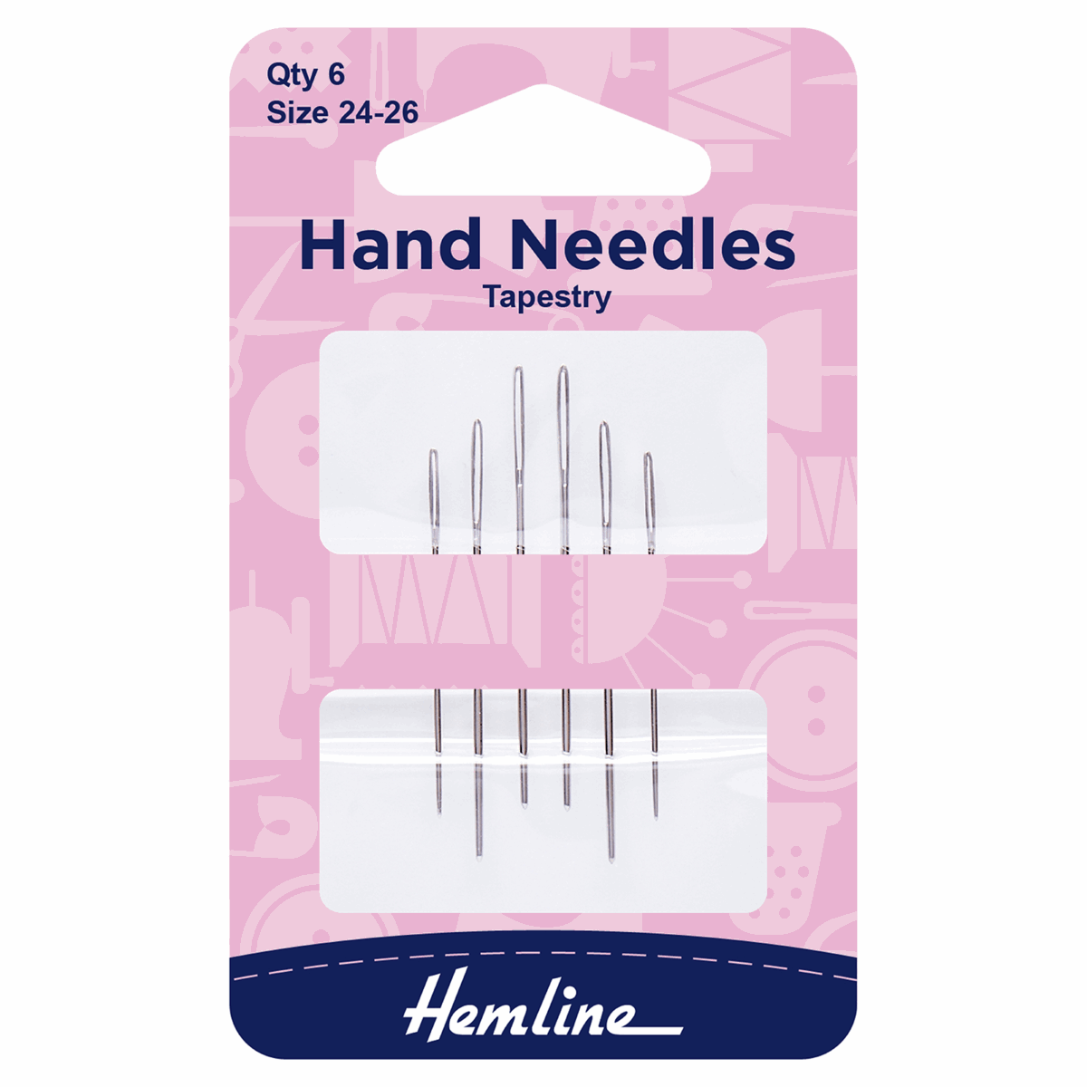 Hemline Hand Sewing Needles: Tapestry: Size 24-26