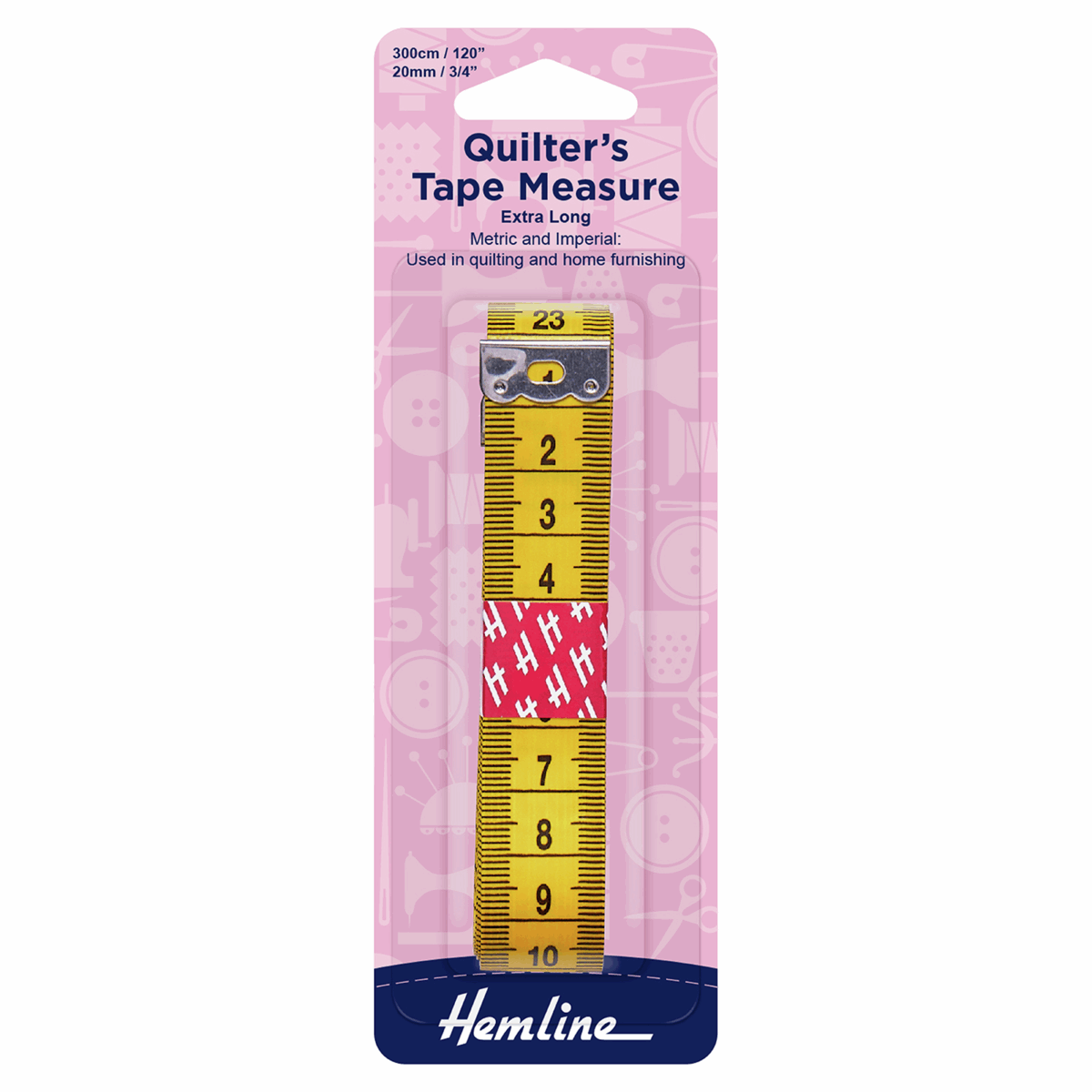 Hemline Extra Long Tape Measure: 300cm