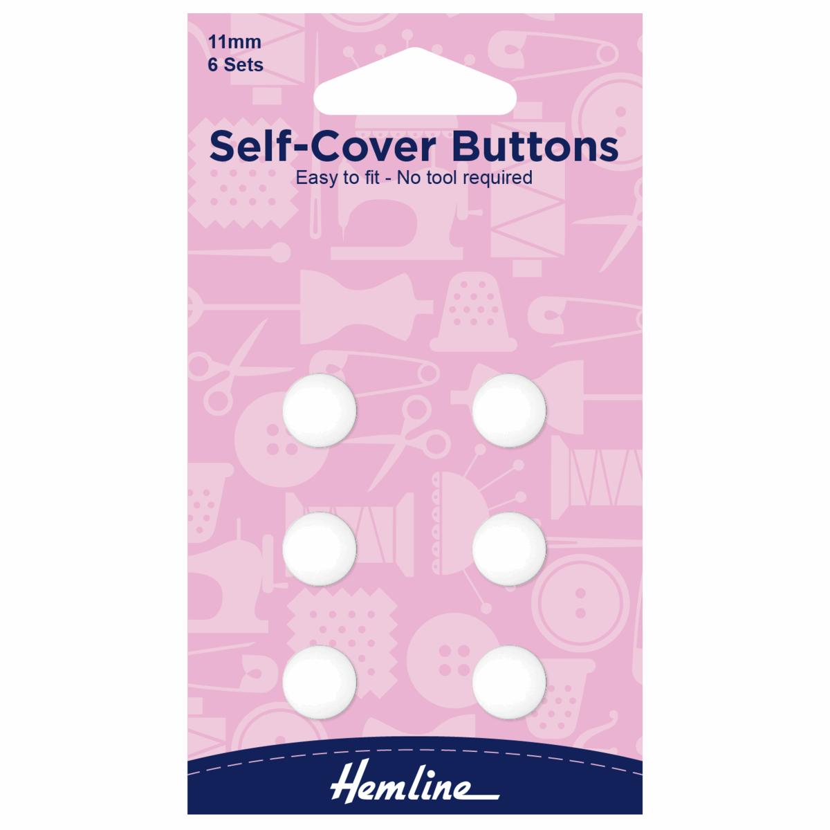 Hemline Nylon Self Cover Buttons