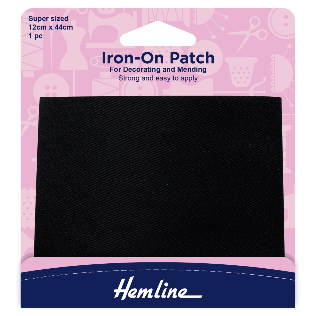 Hemline Polycotton Iron On Repair Fabric - XL