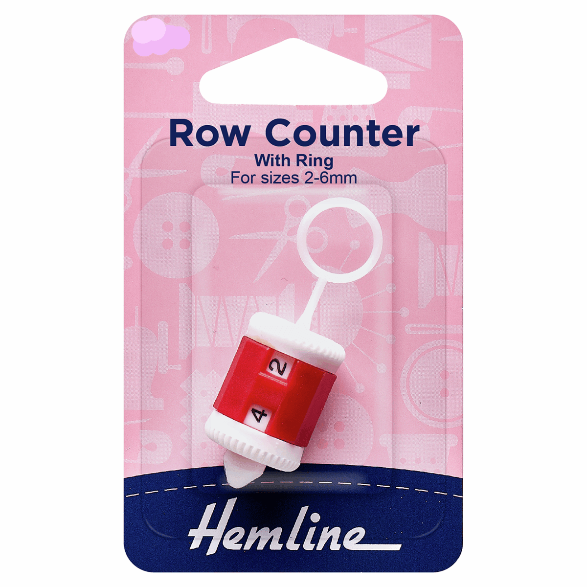Hemline Knitting Row Counter with Ring | Buy Online from The Home Crafters