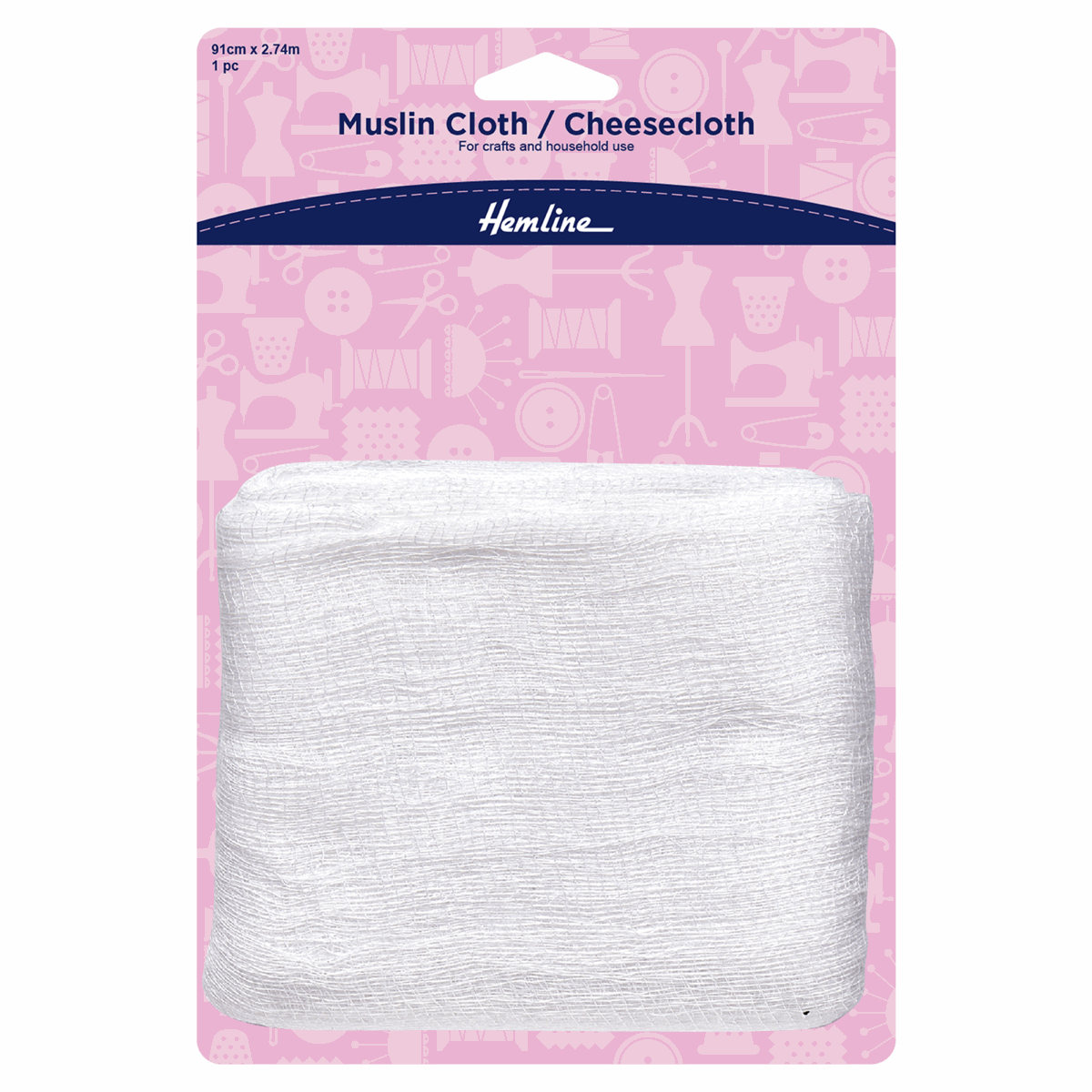 Hemline Muslin Cheese Cloth: 2.74m x 91cm