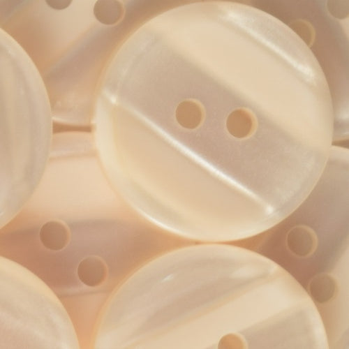 15mm Button - 2 Hole Flat Variegated - Cream
