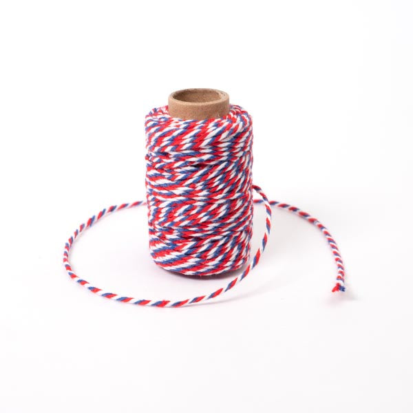 Bakers Twine: 20m x 2mm: Red/White/Blue