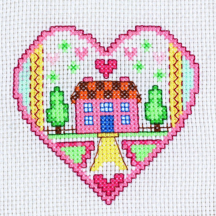 Cross Stitch Kit Mini - Home is Where the Heart Is