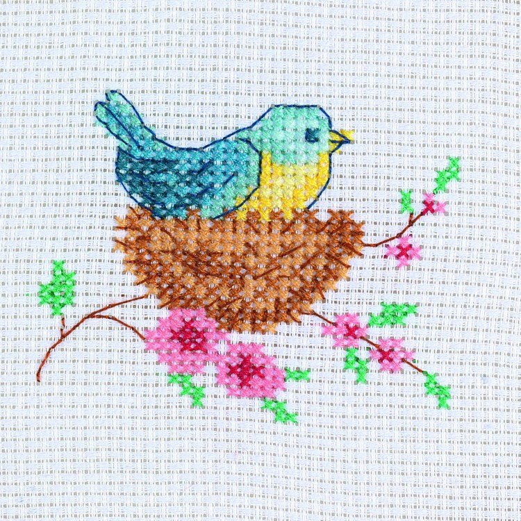 Cross Stitch Kit Mini - Bird in Nest