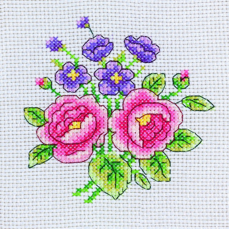 Cross Stitch Kit Mini - Roses