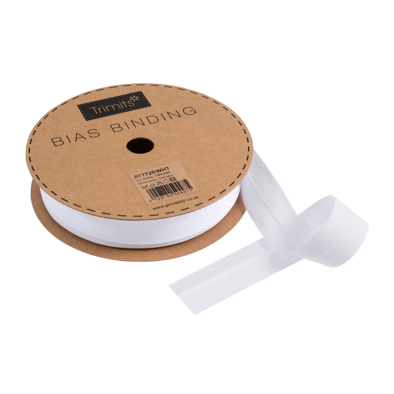 Trimits Polycotton Bias Binding: 25mm - per metre