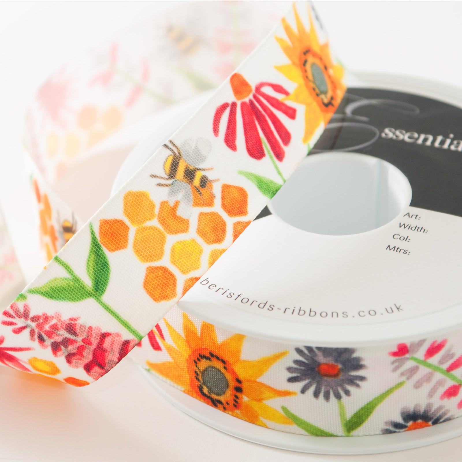 Ribbon: Meadow Flowers - 25mm
