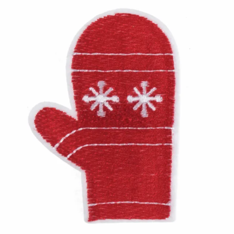 Trimits Stick On, Iron On or Sew On Motif Patch - Red Mitten