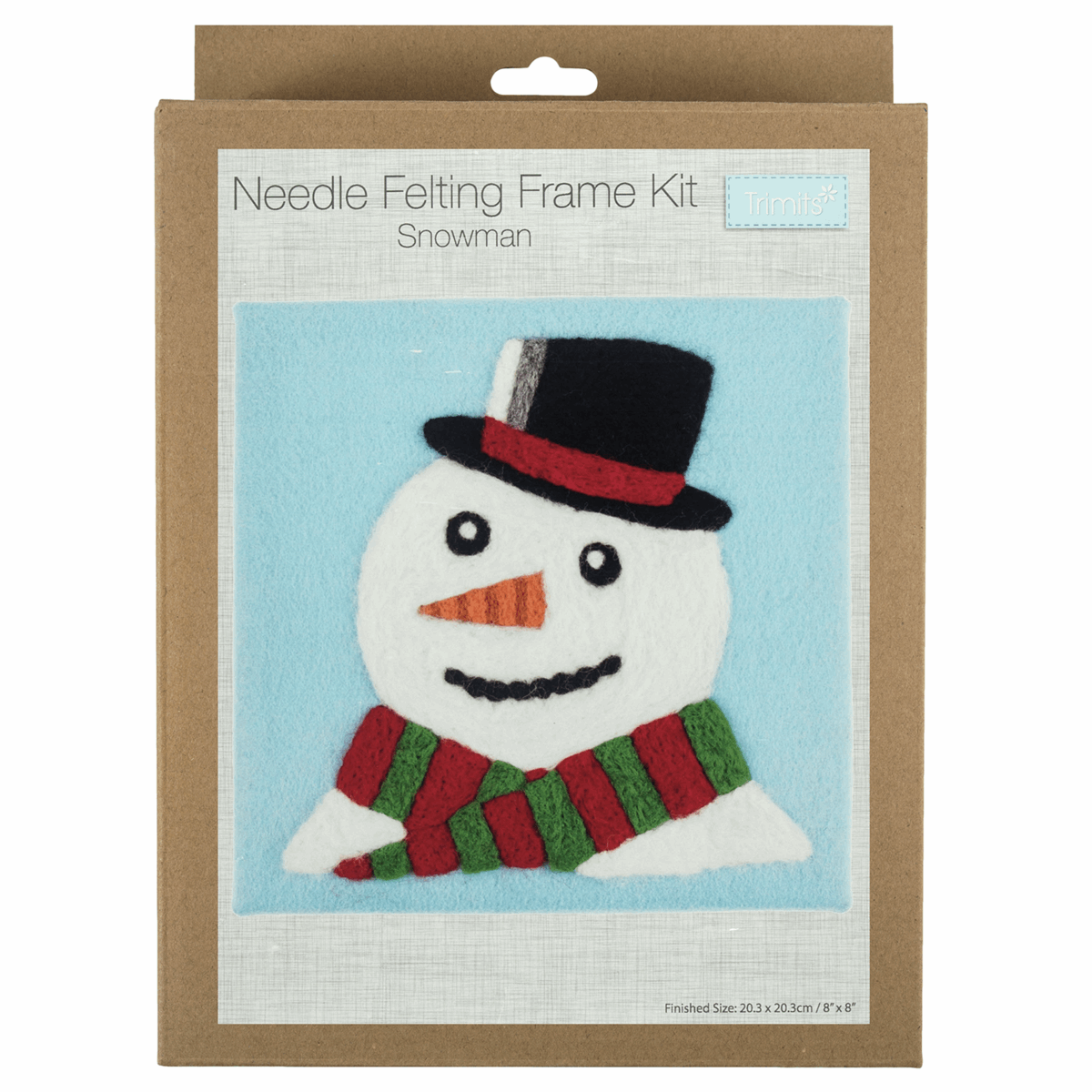 Needle Felting Kit with Frame: Snowman