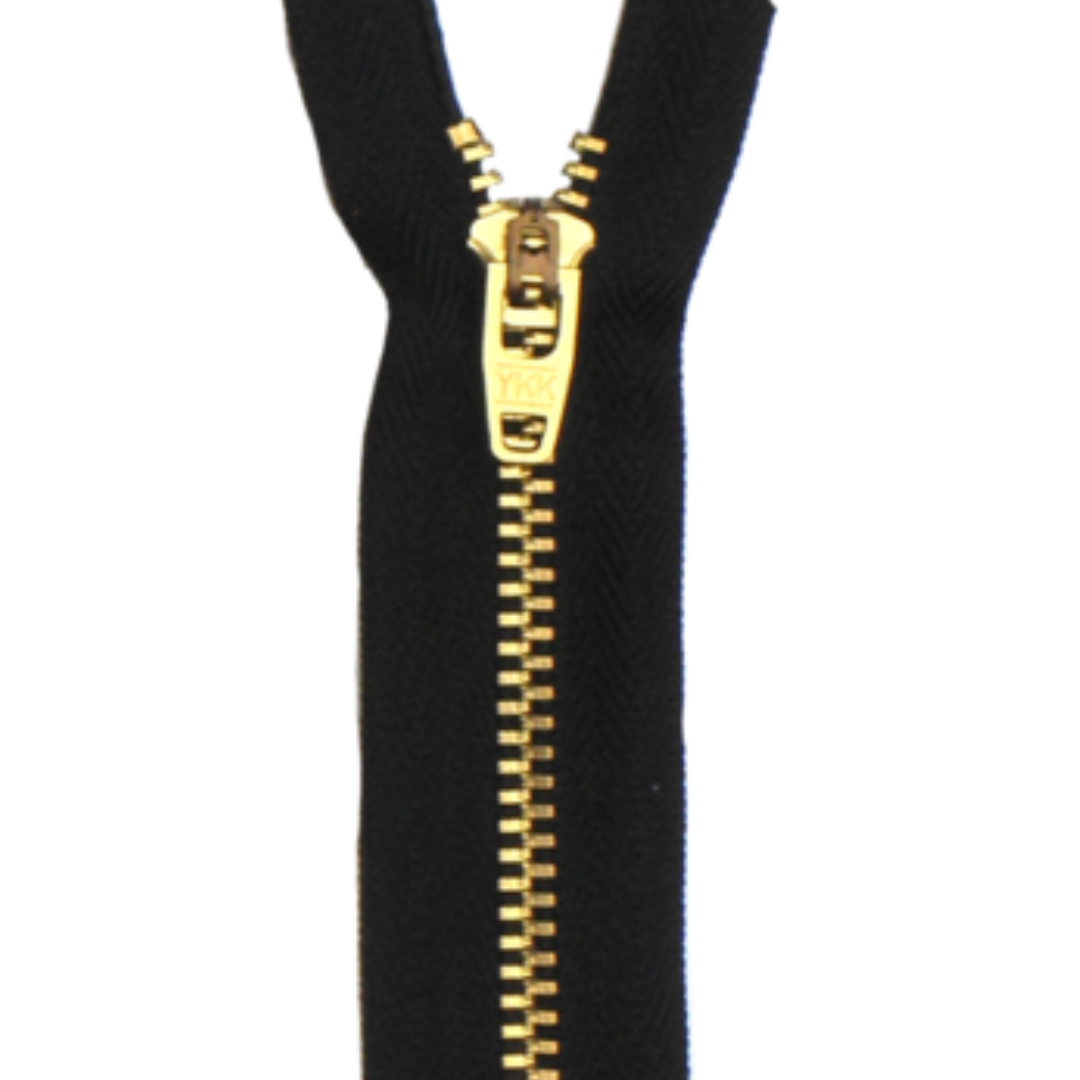 YKK Brass Tooth Jeans Zip 580 - Black