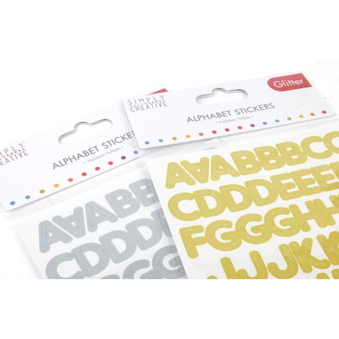 Simply Creative Glitter Alphabet Stickers