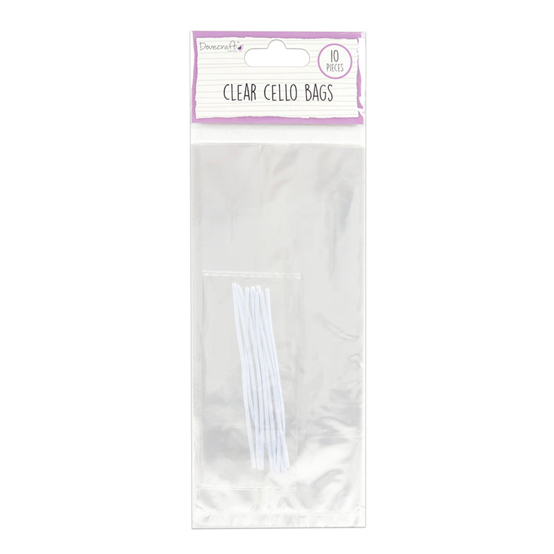 Dovecraft Clear Cello Bags - 10pk