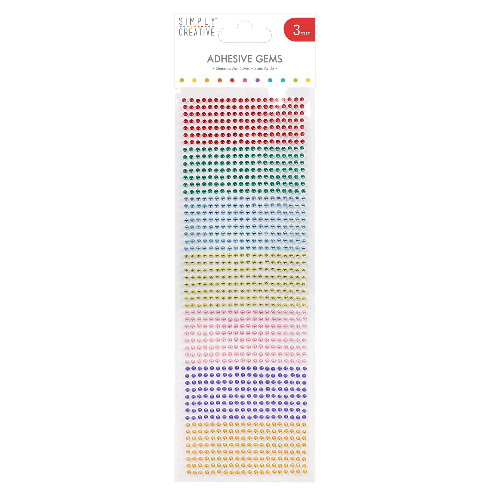 Simply Creative 3mm Adhesive Gems - 1080pk