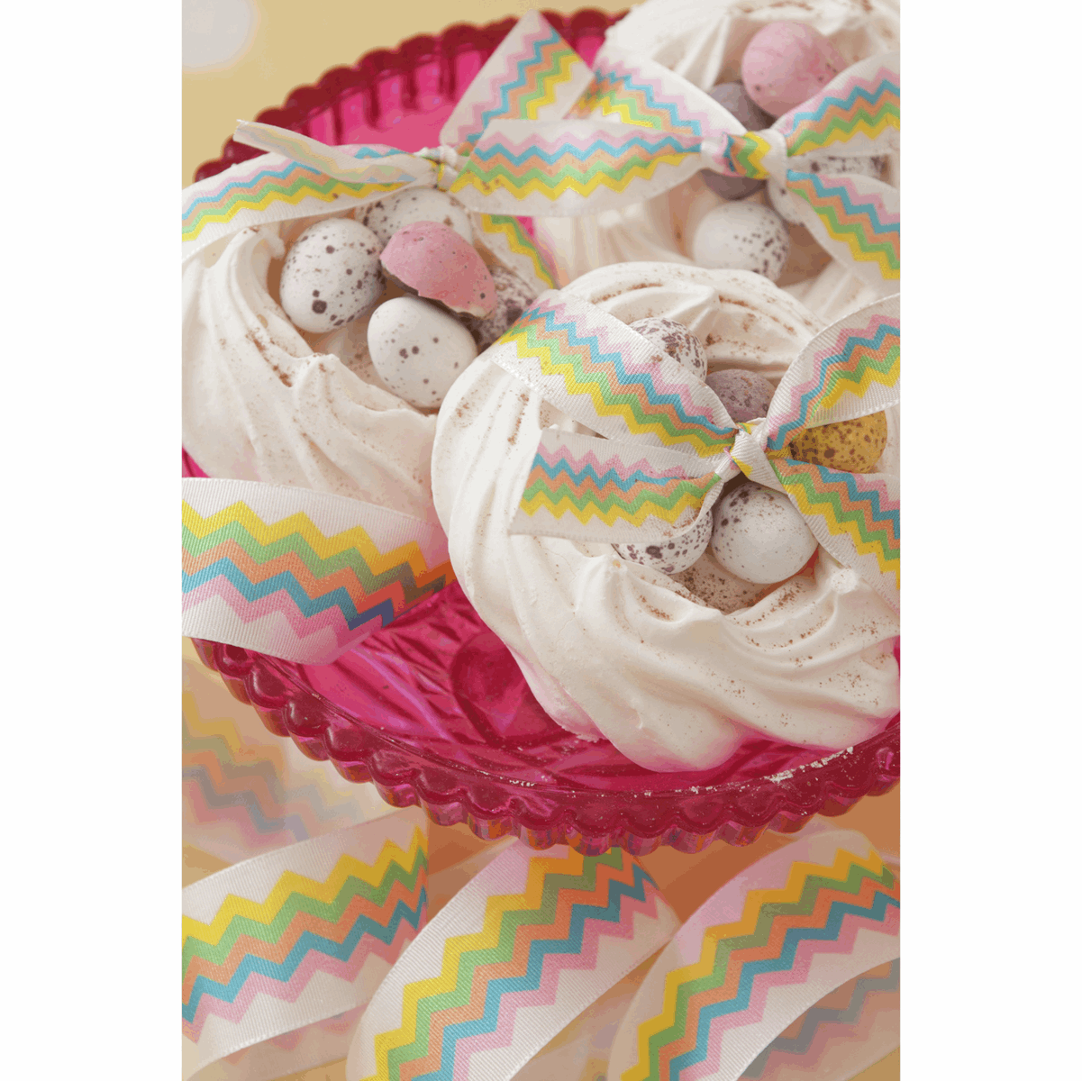 Bersifords Ribbon: Multicolour Chevron - 15mm | Buy Online from The Home Crafters