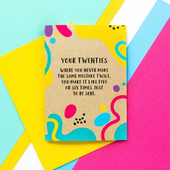 Bettie Confetti Funny 20th Birthday Card - 20s: Same Mistake | Buy Online from The Home Crafters