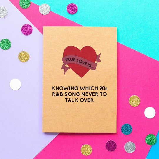 Bettie Confetti Funny Valentine's Day Card - 90s R&B Song | Buy Online from The Home Crafters