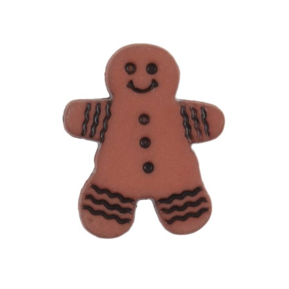 Christmas Buttons: Gingerbread Man 18mm | Buy Online from The Home Crafters