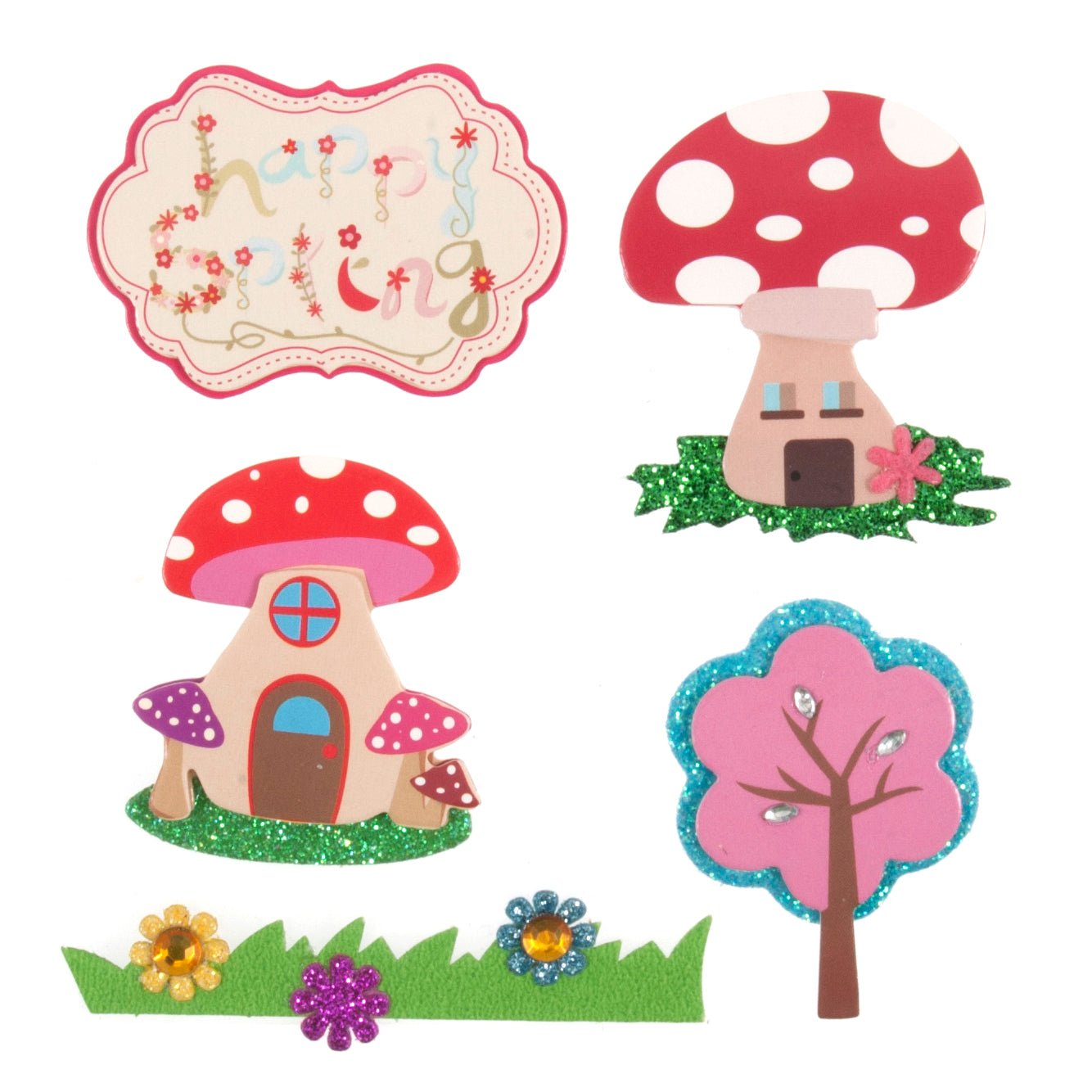 Craft Embellishments: Felt Toadstool Houses - 5pk | Buy Online from The Home Crafters