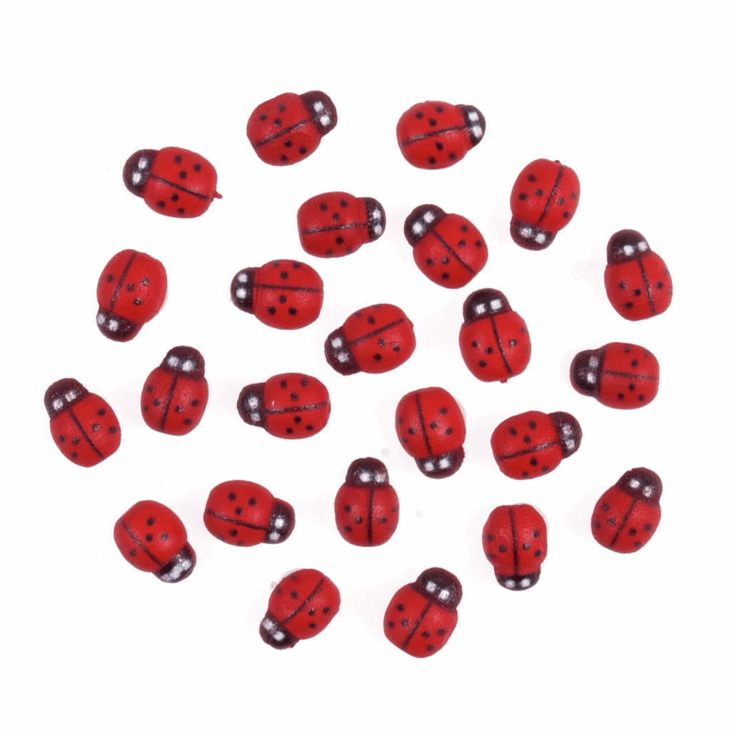 Craft Embellishments: Mini Ladybirds - 48pc | Buy Online from The Home Crafters