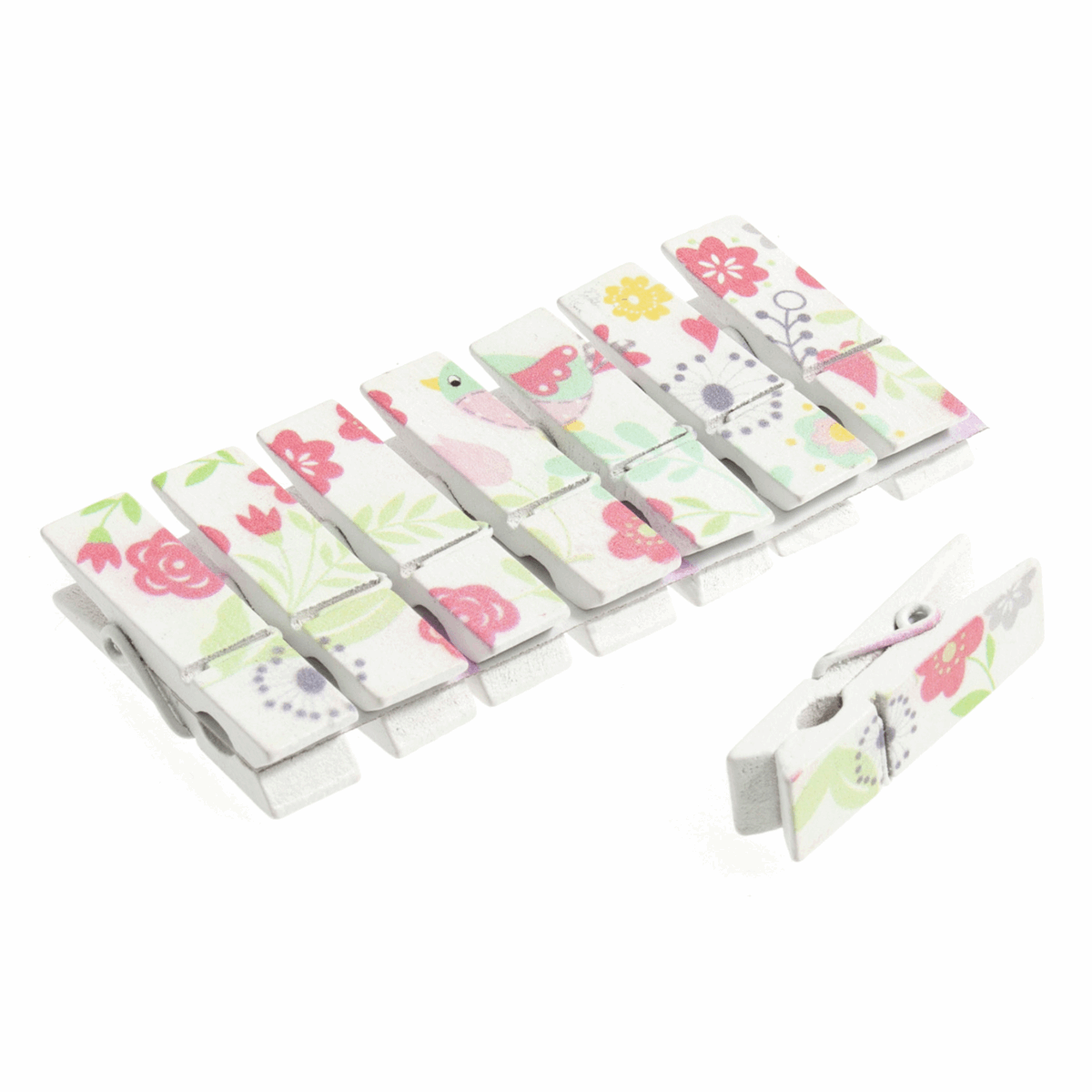 Craft Embellishments: Spring Bird Pegs - 8pk | Buy Online from The Home Crafters