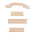 Craft Embellishments: Wooden Banners - 16pc | Buy Online from The Home Crafters
