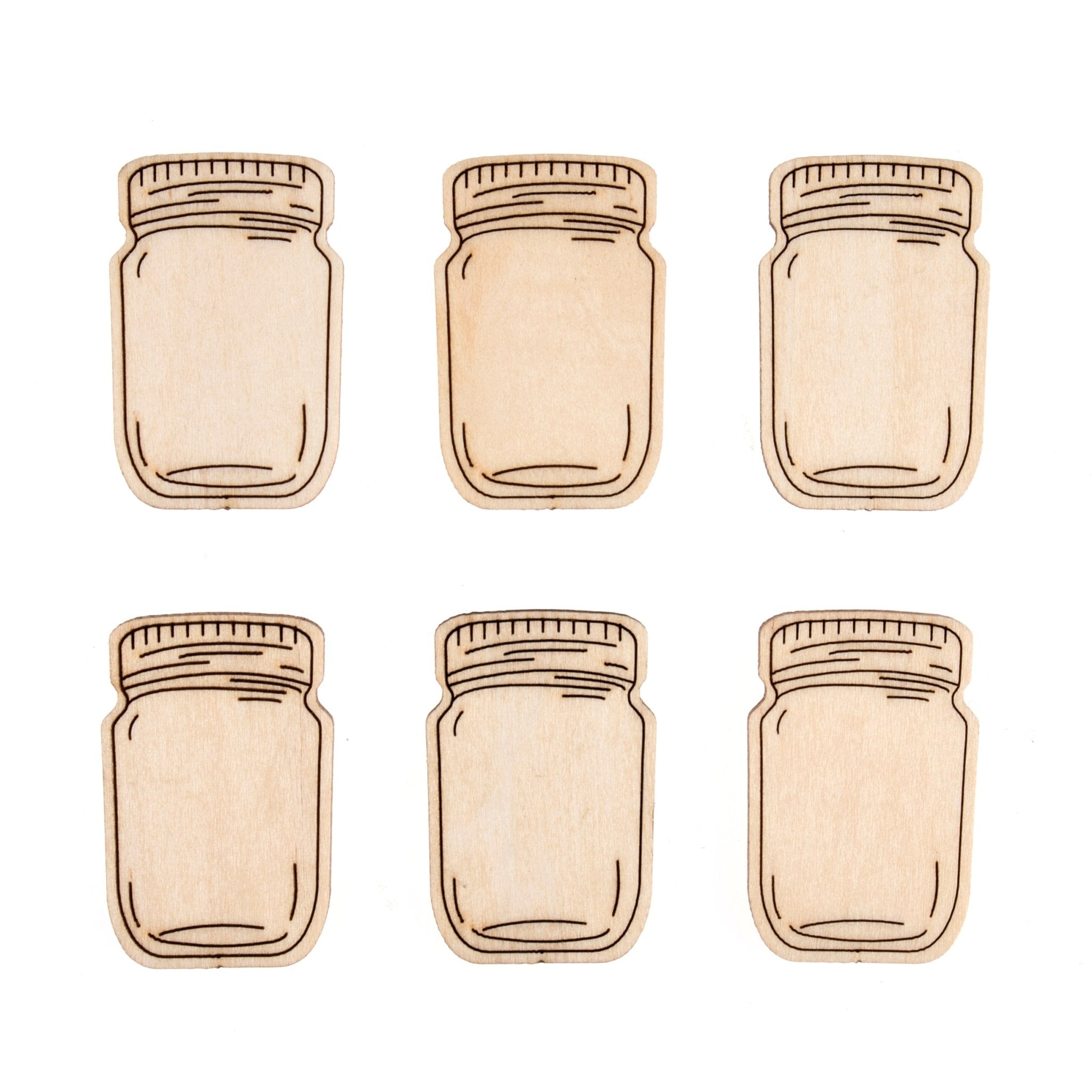 Craft Embellishments: Wooden Jars - 12pk | Buy Online from The Home Crafters