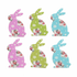 Crafts Embellishments: Floral Standing Rabbit: Pack of 6 | Buy Online from The Home Crafters