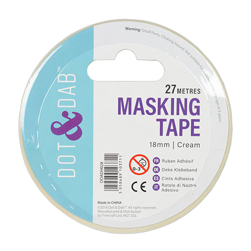 Dot and Dab Craft Masking Tape 18mm x 27m