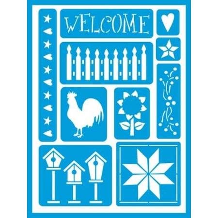 DecoArt Americana Sefl Adhesive Stencil Set - Country | Buy Online from The Home Crafters