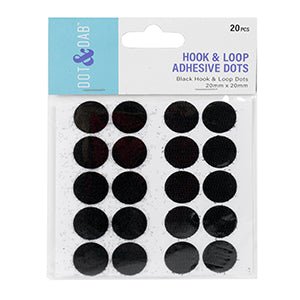 Dot and Dab Adhesive Hook & Loop Dots - 20mm | Buy Online from The Home Crafters
