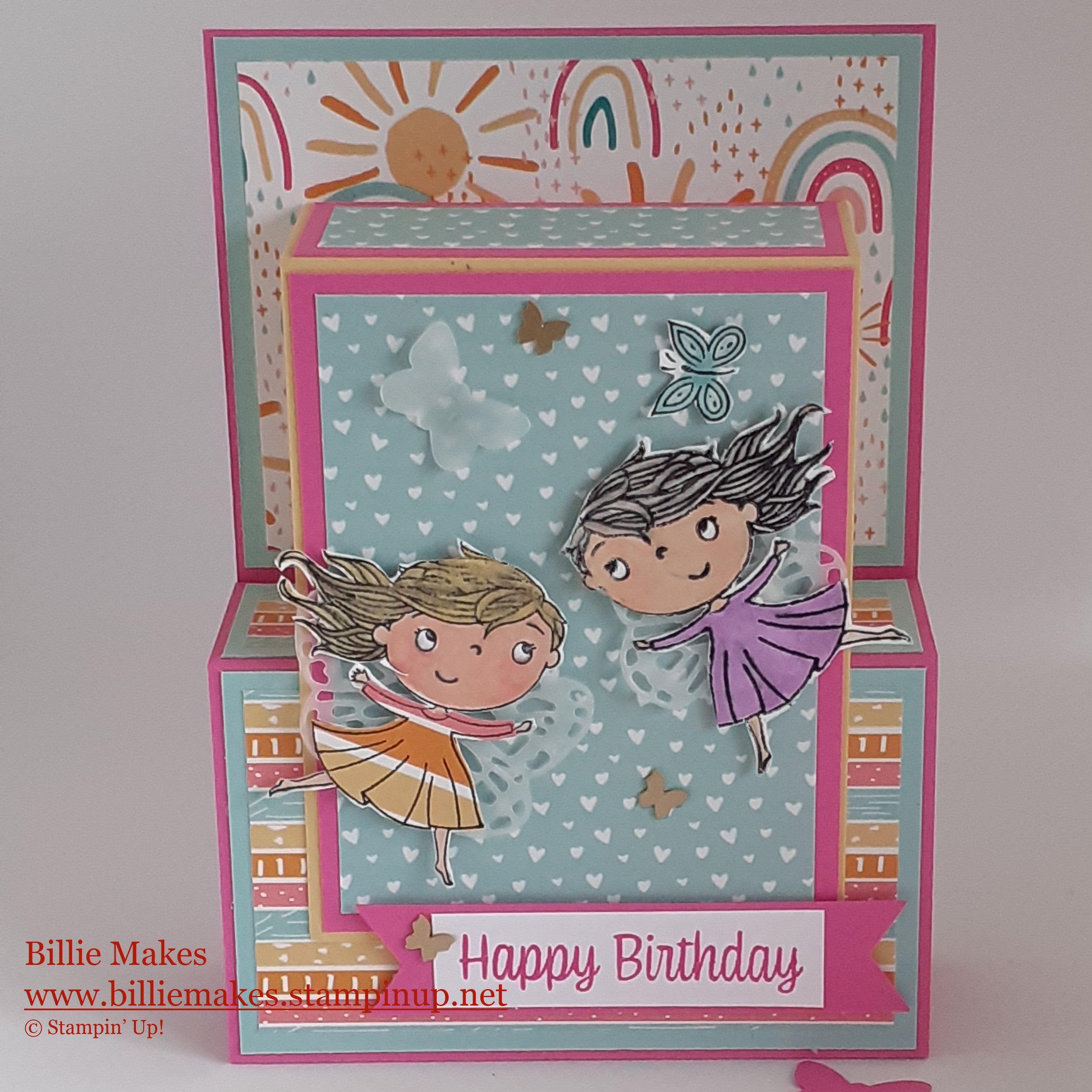 Handmade Pop Up A Pair of Fairy’s Birthday Card