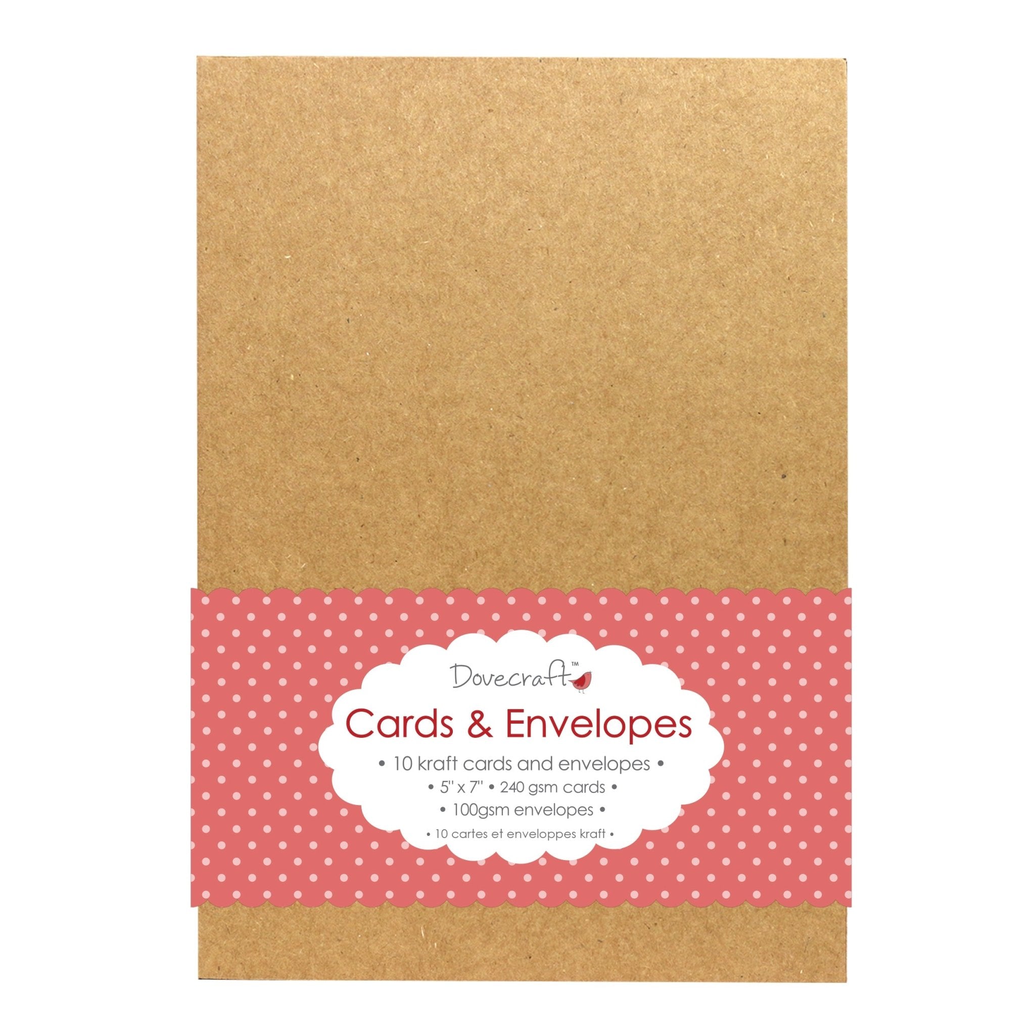 Dovecraft Cards & Envelopes - Kraft | Buy Online from The Home Crafters