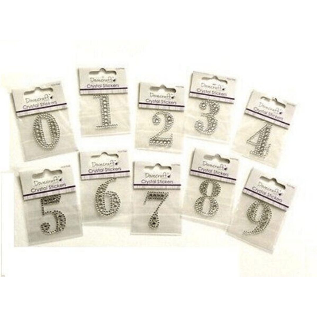 Dovecraft Crystal Number Stickers | Buy Online from The Home Crafters
