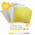 Dovecraft Double Sided A4 Glitter Card 12pk - Gold & Silver