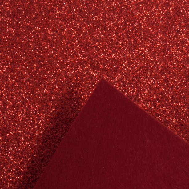 Glitter Felt Sheet 30 x 23cm: Firm - Various Colours