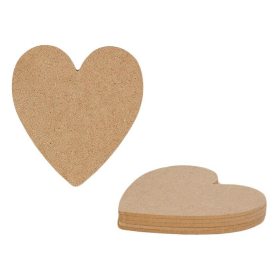 Flat MDF Heart Shape | Buy Online from The Home Crafters