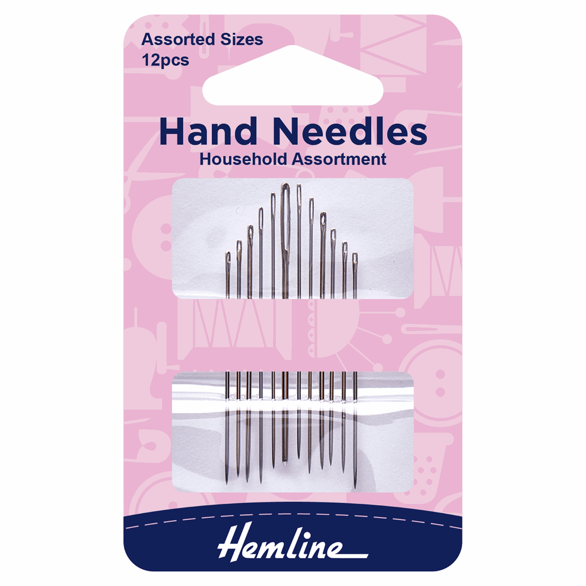 Hemline Hand Sewing Needles: Household Assortment - 12pcs
