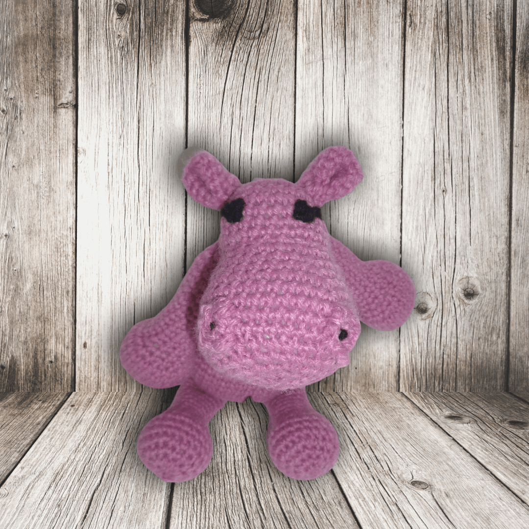 Handmade Crochet: Happy the Hippo | Buy Online from The Home Crafters