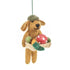 Handmade Needle Felt Dom the Gardening Dog Hanging Decoration | Buy Online from The Home Crafters