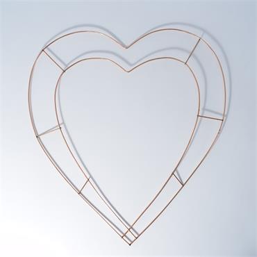 Flat Wire Heart Wreath Frame