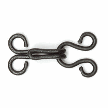 Hemline Brass Hooks & Eyes Fasteners: Black - Size 2 | Buy Online from The Home Crafters